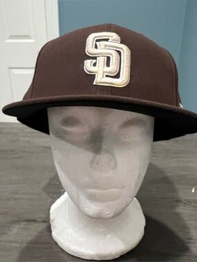 San Diego Padres Alternate Hat Size 7 5/8 Brown New Era 59fifty NEW